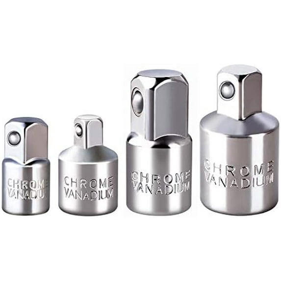 4 Pcs Square Ratchet Socket Adapter Reducer Converter Sets Kit, 1/4 Inch, 3/8 Inch, 1/2 Inch Driver Conversions in Auto and Construction Work