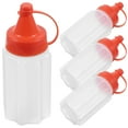 thumbnail image 1 of 4-Pack Squeeze Sauce Bottles for Kitchen Condiments, Salad Dressings, Household Use, Squeezable Containers for Sauces and Dressings, 1 of 1
