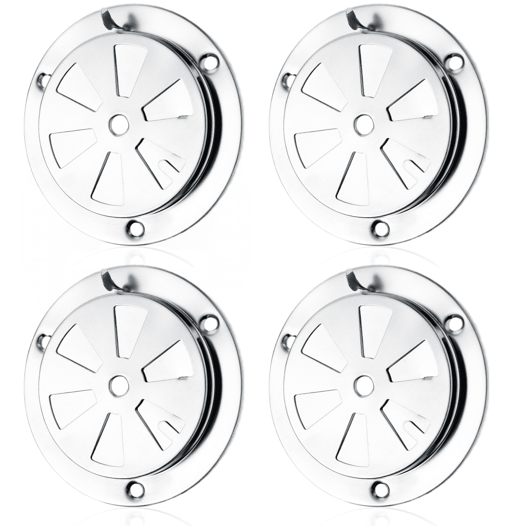 4 Pcs Stainless Steel BBQ Grill Smoker Exhaust Vent 3.74