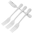 thumbnail image 1 of LIFKOME Stainless Steel Dinner Fork Set of 4 Telescopic Extendable for Home Restaurant Silver Color, 1 of 7