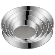 4 Pcs Stainless Steel Flour Sifter Set, Including 6, 8, 10, 12 in / 15, 20, 25, 30 cm Sieve for Baking with Fine 60 Mesh, Handheld Sieve for Baking