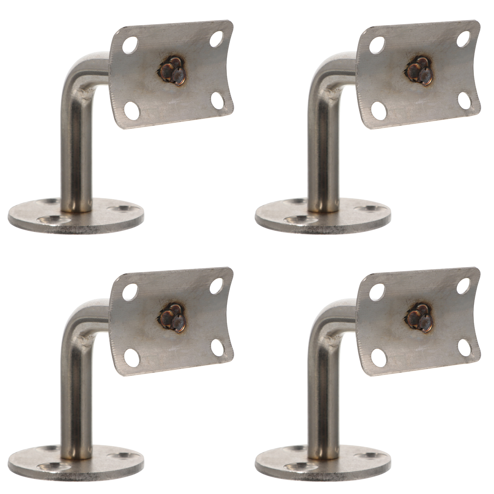 4 Pcs Stainless Steel Handrail Glass Flower Lamp Shade Rest Stair