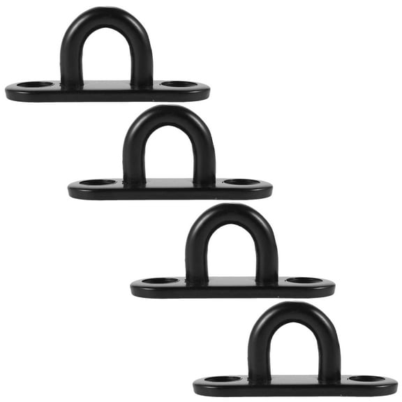 4 Pcs Stainless Steel Hook Wall Hooks Pad Eyes Plate Hooks Pad Eye Plate U Hooks Wall Mounted Hook Wall Mount Hook