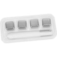 thumbnail image 1 of 4 Pcs Stainless Steel Ice Cubes Household Tools Metal Cooler Metal Ice Cooler Whiskey Cubes Ice Stones Home Ice Cube Chilling Stone Metal Ice Cube Silver Wine Set Skeleton, 1 of 5