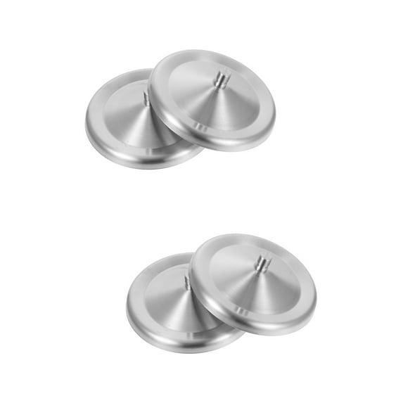 4 Pcs Stainless Steel Lid Ceramic Espresso Cup Covers Mug Airtight Seal Cap Dust-proof Travel