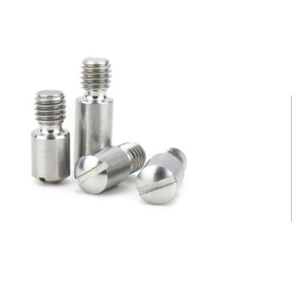 4 Pcs Stainless Steel Slotted Headless Axial Screws, Rod size: 10x12mm Thread size: M8X10mm.