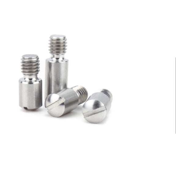4 Pcs Stainless Steel Slotted Headless Axial Screws, Rod size: 10x8mm Thread size: M8X10mm.