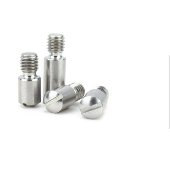 4 Pcs Stainless Steel Slotted Headless Axial Screws, Rod size: 8x14mm Thread size: M6X8mm.