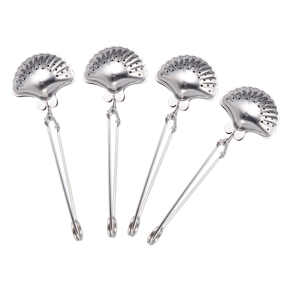 4 Pcs Stainless Steel Tea Strainer Infuser Filter Push Type Fine Mesh