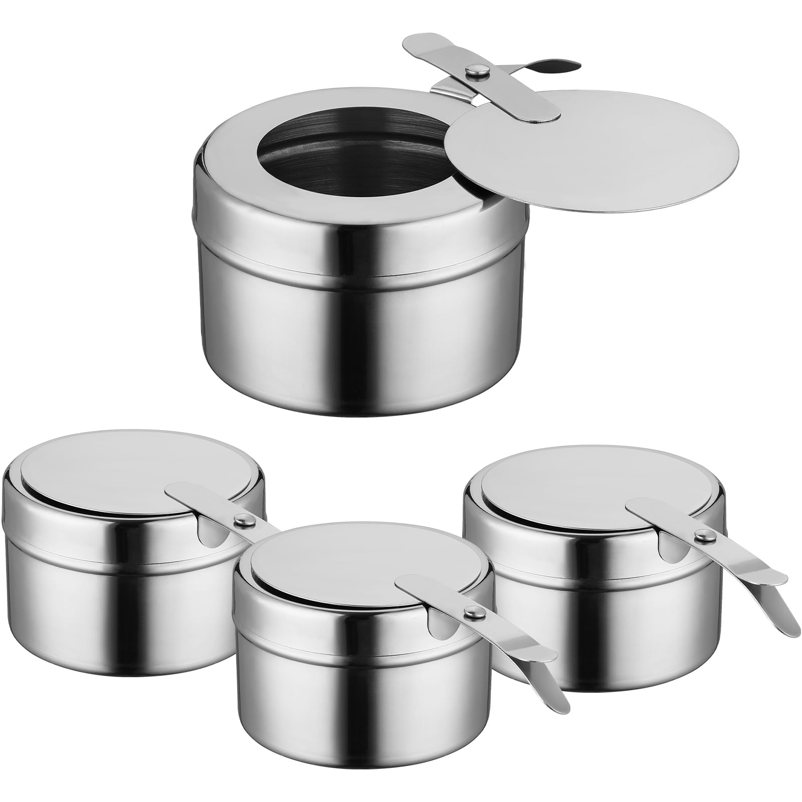 4 Pcs Stainless Steel Tray Chafing Fuel Holder Small Dish Outdoor Cooking Stove Chafer Wick