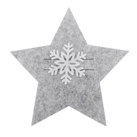 4 Pcs Star Shape Pocket Cutlery Bag Christmas Felt Silverware Holder Fork Flatware Bags Table Decorations