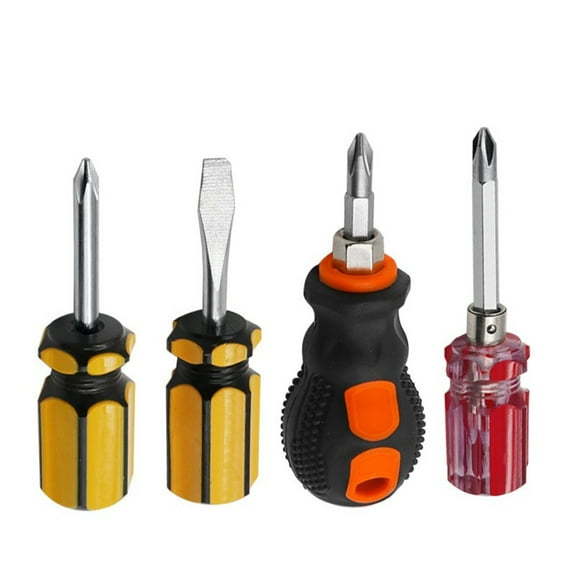 4 Pcs Steel Cross Shaped Flat Head Multipurpose Screwdriver kit Home Re Pair tool