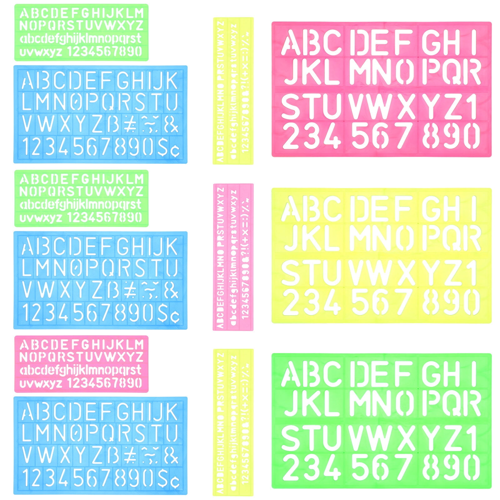 4 Pcs Stickers Letter Template Set Stencils DIY Craft - Walmart.com