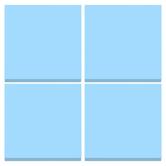4 Pcs Sticky Notes,3X3 Inches Self-Stick Pads,Self-Stick Sticky Notes,Solid Color Self-Stick Note Pads,Recyclable,Strong Adhesive Sticky Notes,Easy To Post for Home, Office, Notebook,Light Blue