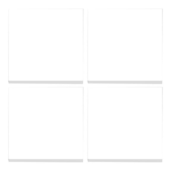 4 Pcs Sticky Notes,3X3 Inches Self-Stick Pads,Self-Stick Sticky Notes,Solid Color Self-Stick Note Pads,Recyclable,Strong Adhesive Sticky Notes,Easy To Post for Home, Office, Notebook,(White,3x3 in)