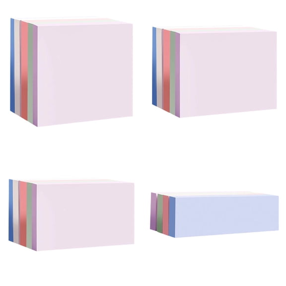 4 Pcs Sticky Notes,Light Color Blank Self-Stick Pads,Self-Adhesive Sticky Notes,Soft Pastel Memo Sticky Notes,Colorful Self-Stick Notes,Easy To Post Reminder Notes for Office,Home,Mixed 4PCS