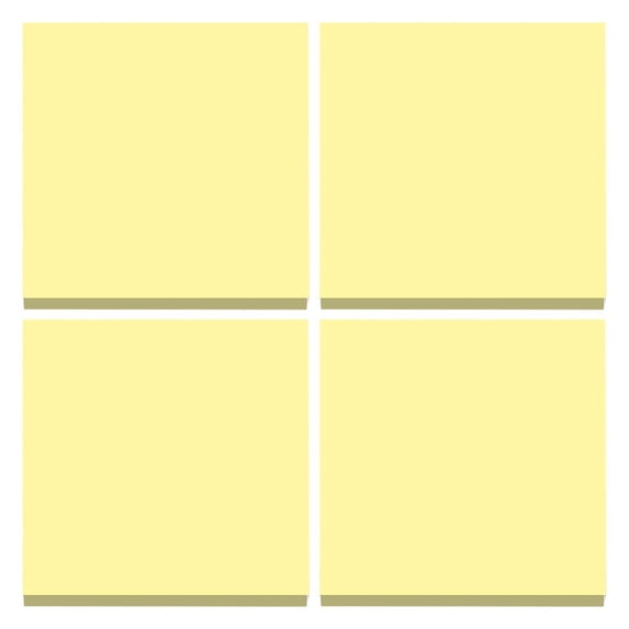 4 Pcs Sticky Notes Pads 2 X 2 Inch Premium Sticky Pads Self-Stick Note for Home Office Notebook