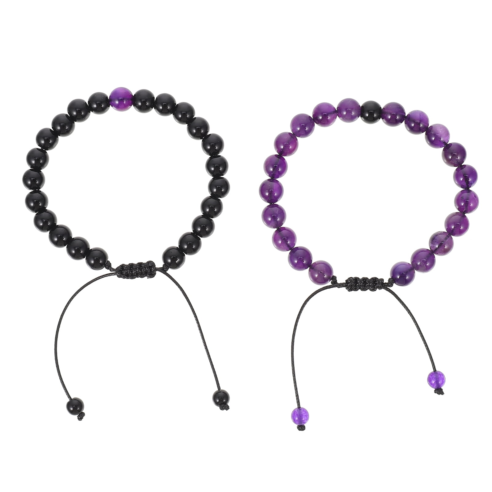 4 Pcs Stone Bracelet Decor Stone Bracelet Beaded Bracelet Mens Purple