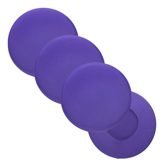 4 Pcs Stool Covers Round Bar Deep Purple Chair Covers with Elastic Band