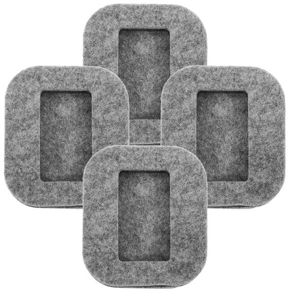 4 Pcs Caster Cups Chair Feet Protectors Wheel Door Dark Grey