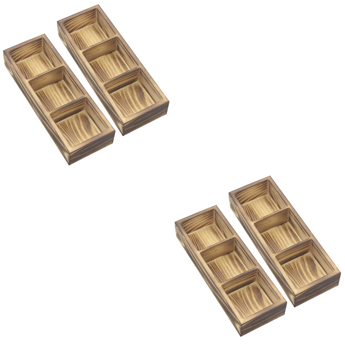 4 Pcs Storage Wooden Box Drawer Coffee Tea Storage Containers Wooden Sugar Packet