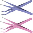 thumbnail image 1 of 4 Pcs Straight Curved Tweezers, Sticker Tweezers, Craft Tweezers, Eyelash Tweezers, Nail Art Rhinestone Tweezers, 1 of 5