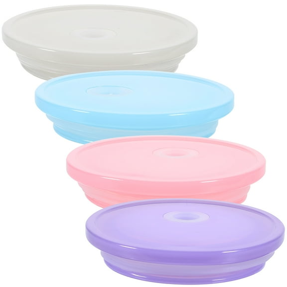 CIMAXIC 4Pcs Reusable Cup Covers Assorted Colors Sturdy Replacement Lids for Ceramic Mugs