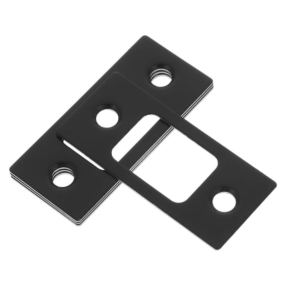 LITINKIMI Door Strike Plate Black Stainless Steel 4Pcs 2.24X0.67X0.04In