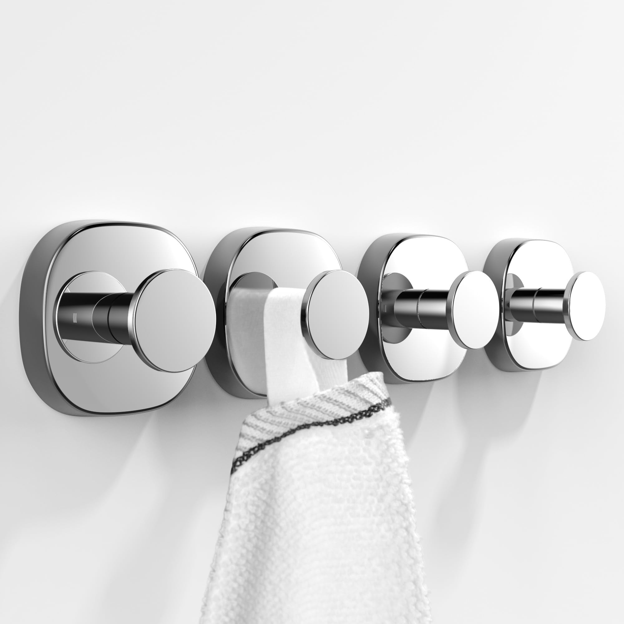4 Pcs Suction Cup Hooks for Inside Shower, Stainless Steel Heavy Duty ...
