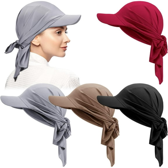 4 Pcs Summer Cancer Headwear for Women UV Protection Chemo Head Scarfs Headscarf Outdoor