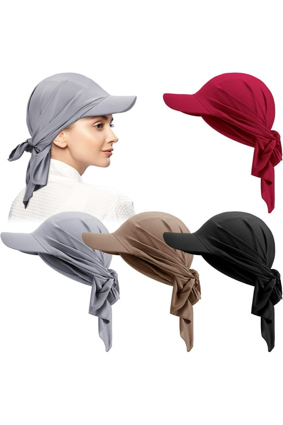 4 Pcs Summer Cancer Headwear for Women UV Protection Chemo Head Scarfs Headscarf Outdoor