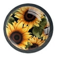thumbnail image 1 of 4 Pcs Sunflower Knobs for Kitchen Cabinet Cupboard Dresser Bookcase Drawer Pulls Handles Round Home Decor, 1 of 8
