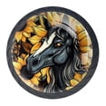 thumbnail image 1 of 4 Pcs Sunflower Unicorn Knobs for Kitchen Cabinet Cupboard Dresser Bookcase Drawer Pulls Handles Round Home Decor, 1 of 8
