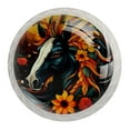 thumbnail image 1 of 4 Pcs Sunflower Unicorn Knobs for Kitchen Cabinet Cupboard Dresser Bookcase Drawer Pulls Handles Round Home Decor, 1 of 8