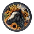 thumbnail image 1 of 4 Pcs Sunflower Unicorn Knobs for Kitchen Cabinet Cupboard Dresser Bookcase Drawer Pulls Handles Round Home Decor, 1 of 8