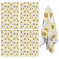 thumbnail image 1 of 4 Pcs Sunflower White Pattern Funny Kitchen Towels, Microfiber Dish Towels, Kitchen Tea Towels Set 18" X 26", 1 of 6