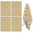 thumbnail image 1 of 4 Pcs Sunflower and Leaf Beige Pattern Funny Kitchen Towels, Microfiber Dish Towels, Kitchen Tea Towels Set 18" X 26", 1 of 6