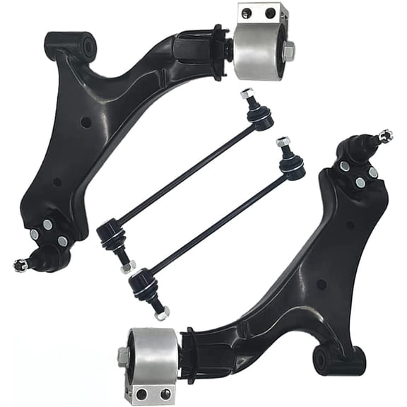 4 Pcs Suspension Kit Control Arms w/Ball Joint Sway Bar Links Compatible With 2010-2017 Chevrolet Equinox 2010-2017 GMC Terrain