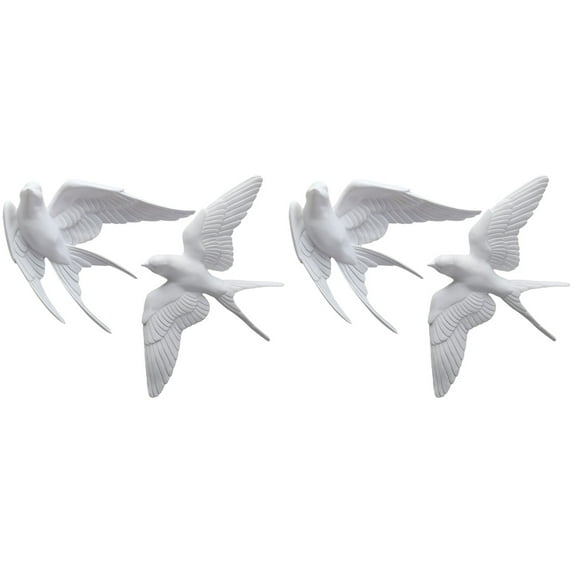 4 Pcs Swallow Wall Decoration Rustic Bird Wall Decoration Outdoor Swallow Decor Home Ornaments
