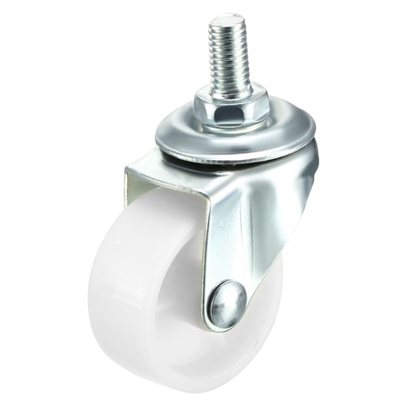 4 Pcs Swivel Caster Wheels 1.5 Inch PP 360 Degree M8 x 15mm Threaded Stem Caster Wheel, 22lb Capacity Each