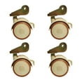 thumbnail image 1 of 4 Pcs Swivel Caster Wheels U Bracket Casters Brake Wheels with Mute Moving for Furniture Cribs and Tables, 1 of 9