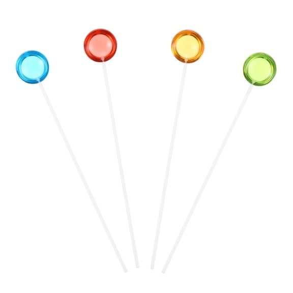 4 Pcs Swizzle Stick Beverages Drinks Cocktail Mixing Stirring Glass Stainless Steel Decor