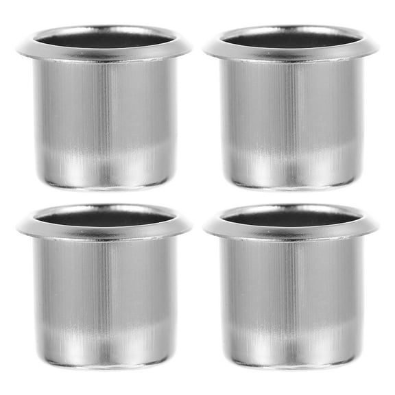 TAILTOSS 4Pcs Silver Tea Lights Cups Iron Decorative Hold Candles Homeowners