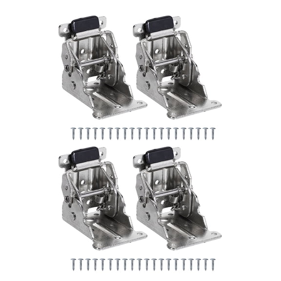 ifundom 4Pcs Folding Table Hinge Silver Steel Corrosion Resistant Locking Brackets for Furniture