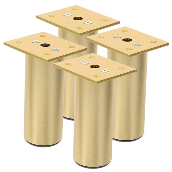 RENACLIPY 4Pcs Golden Adjustable Furniture Legs for Coffee Table Dresser Bed Sturdy Support