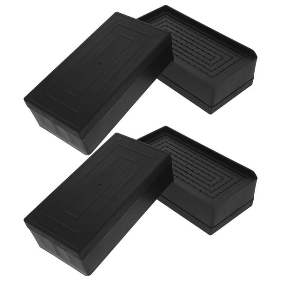 GOOHOCHY Heavy Duty Adjustable Bed Risers for Home Use Black Plastic Couch Legs with Non Slip Base 6 Inch