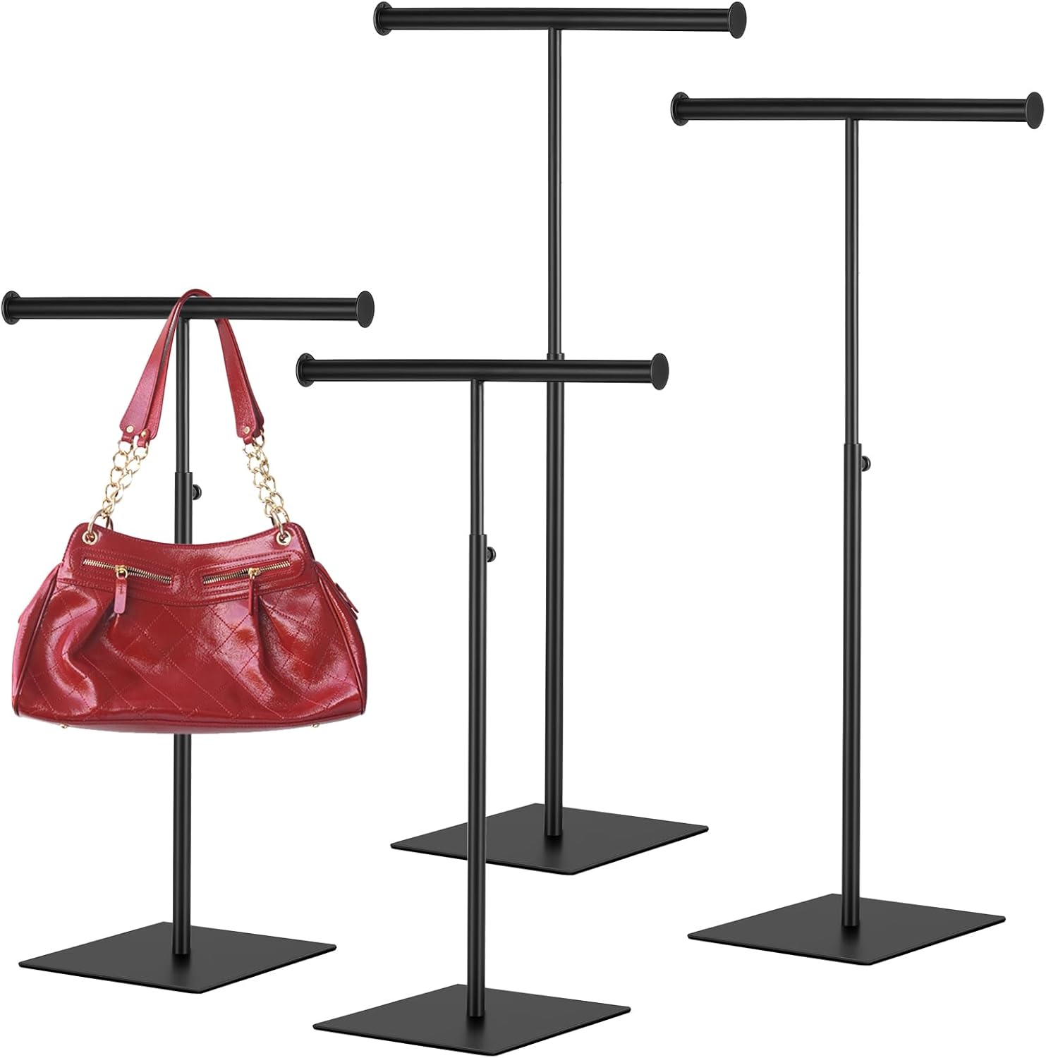 4 Pcs Tabletop Purse Display Stand T Shaped Adjustable Height Purse ...