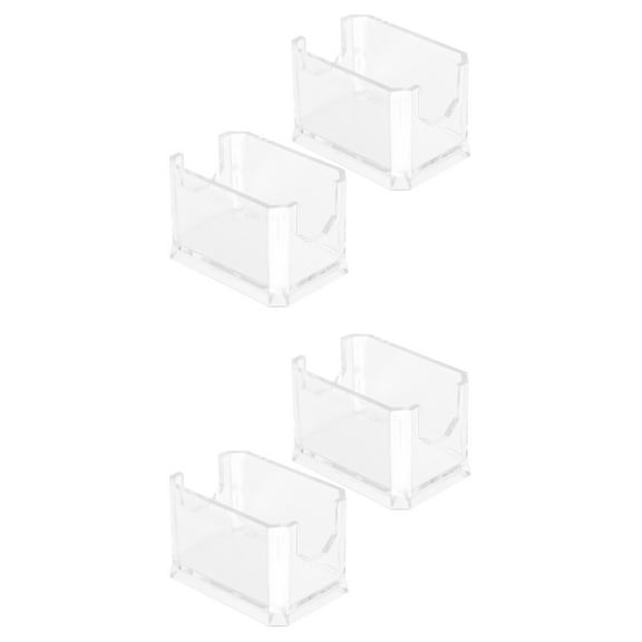 NUOLUX Acrylic Container Clear Storage Box for Tea Bags and Small Items 4Pcs