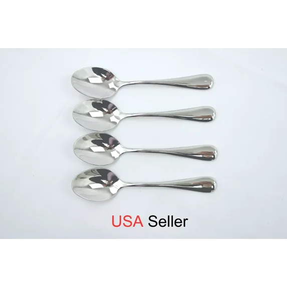 Table Spoon Set 4 Pcs Tea Spoon Set, Stainless Steel Table Spoon Dessert Coffee Sugar ...