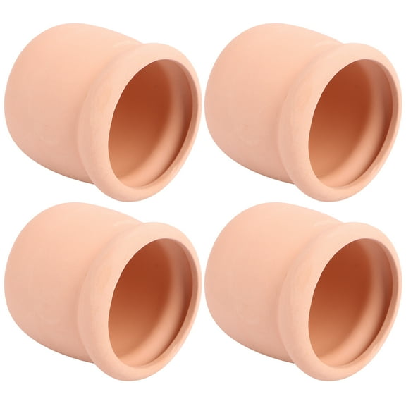4pcs Flower Pot Bowl Flower Pot Simple Clay Planter Succulent Container
